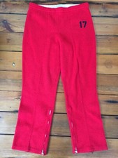 Vtg Champion 1950s Red Nylon Fleece Zipper Basketball Warm Ups USA Sweatpants