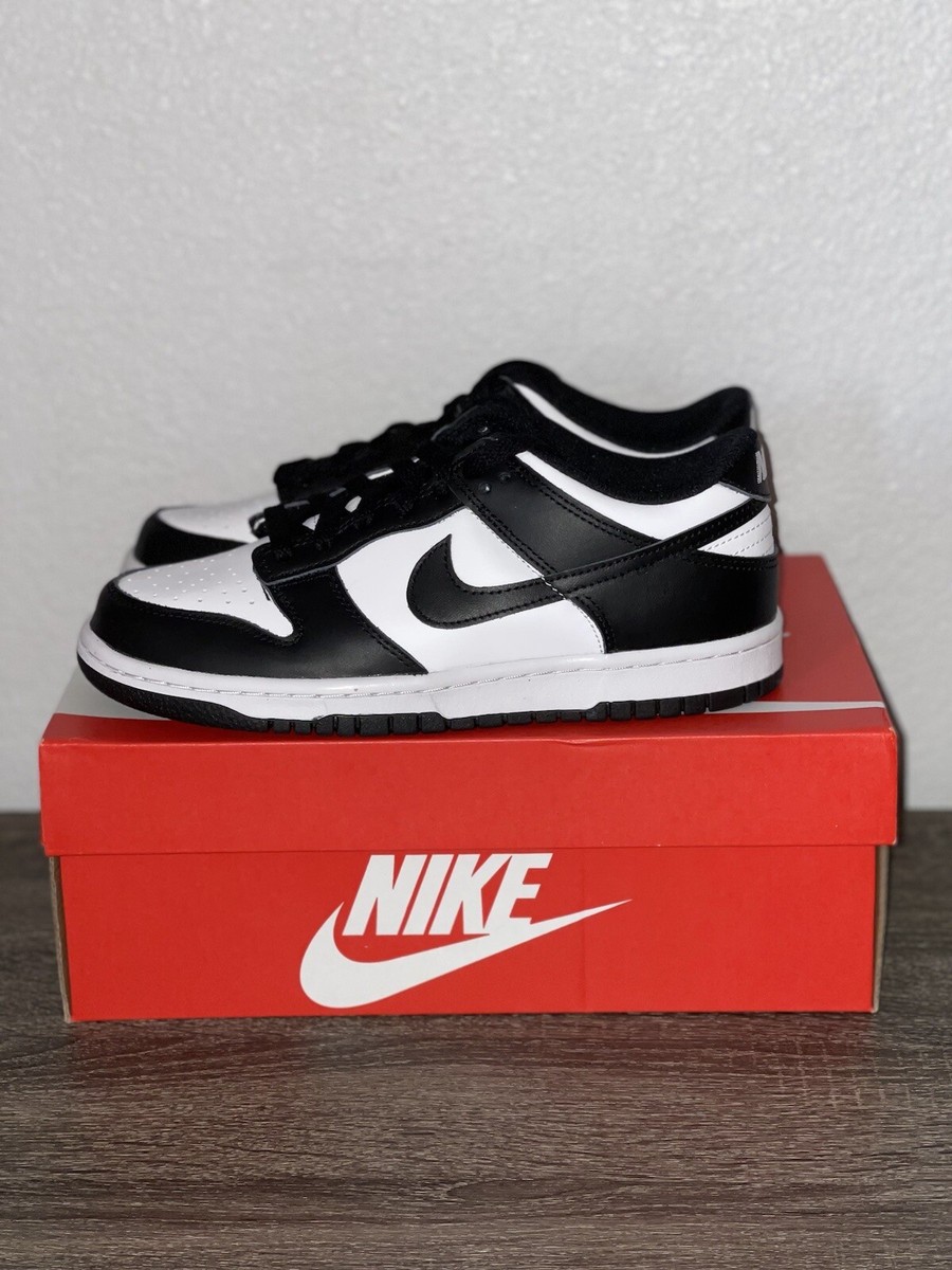 NEW Nike Dunk Low Retro Black White Panda CW1590-100 Grade School