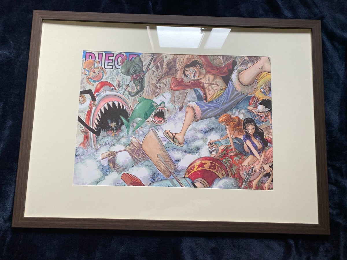 One Piece Art Poster from Comic Calendar 2012 Japan limited frame