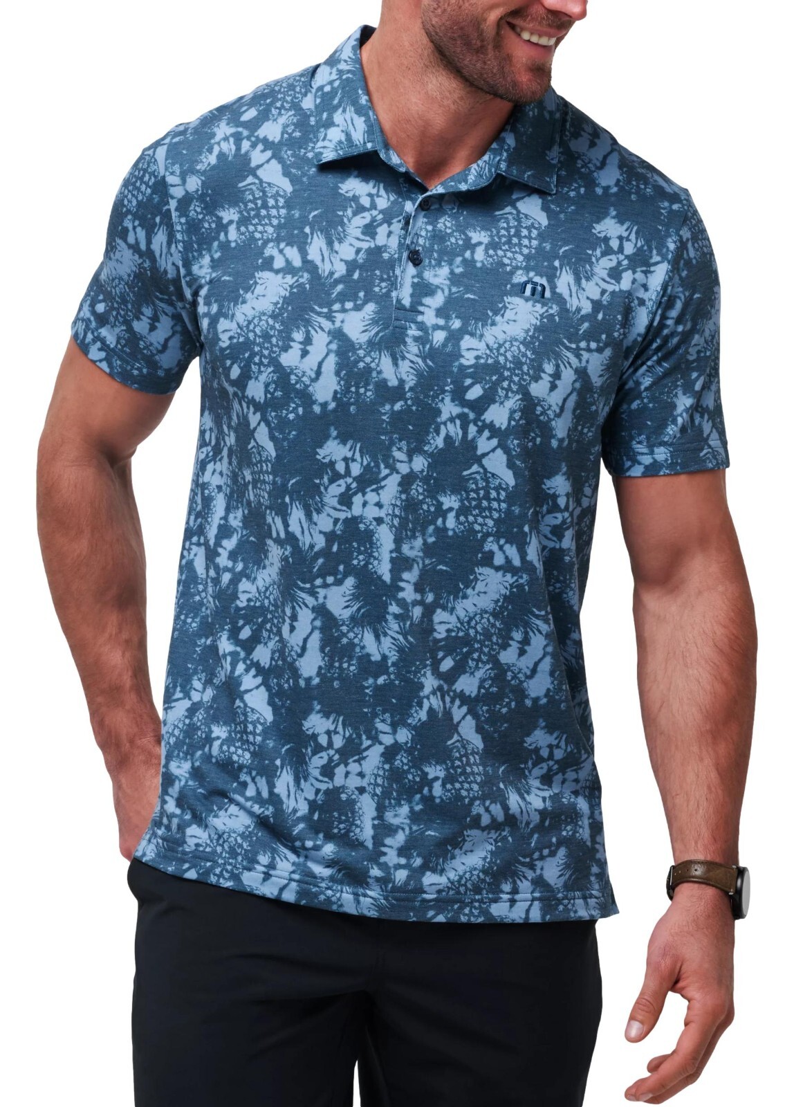 Трэвис Мэтью Мужское поло для гольфа с коротким рукавом Pineapple Please 14190₽