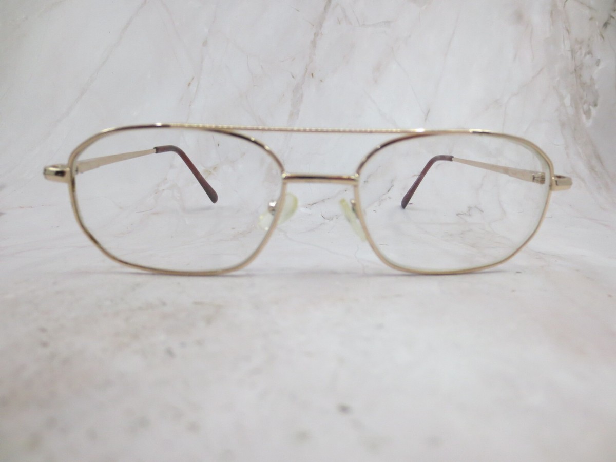 Prince Capri Eyeglasses Frame Unisex Gold Metal Full Rim  display picture 2