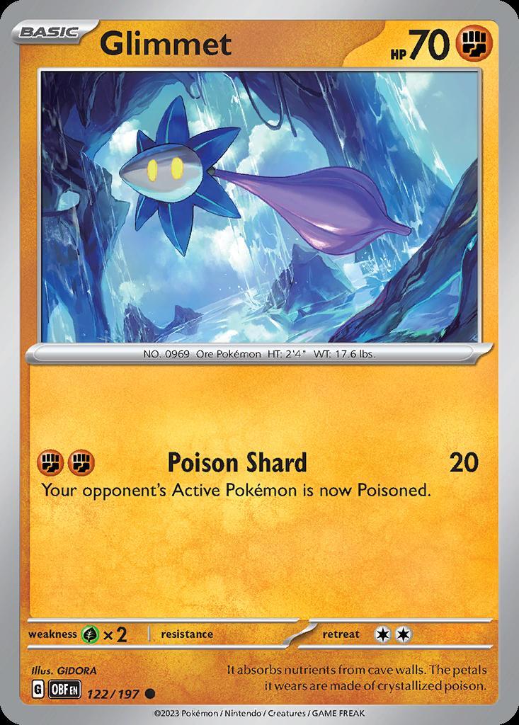 Pokemon Glimmet (122/235) Obsidian Flames LP REVERSE HOLO
