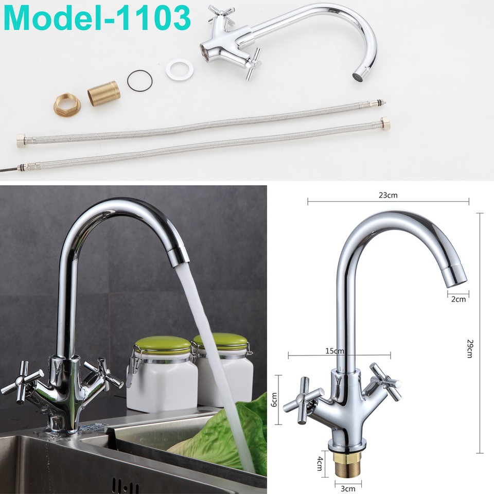 Kitchen Tap Bathroom Taps Sink Mixer Tap Chrome Brass Monoblock from UK ...
