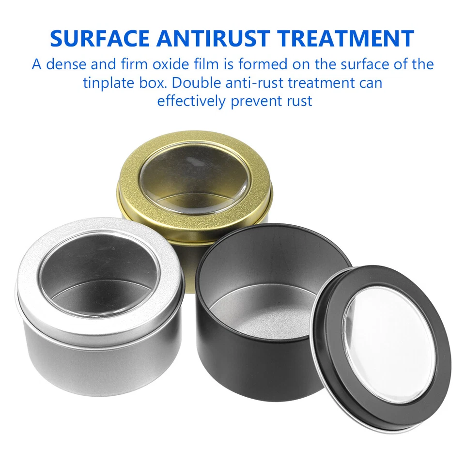 Candle Jars Tinplate Empty Storage Box For DIY Candle Making Crafts Container 9 - Image 4 of 4