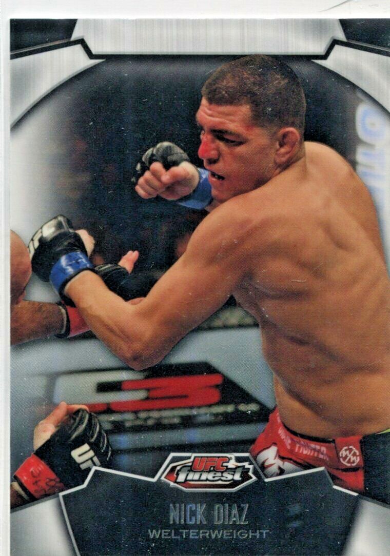 2012 Finest UFC - NICK DIAZ - Silver Refractor Rookie Card #26 - MMA
