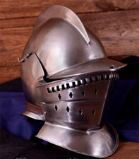 Medieval Burgonet Helmet With Inner Leather Liner LARP Burgonet Reenactment Gift