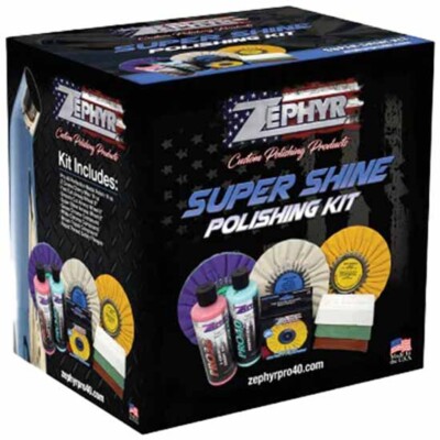 Zephyr Super Shine Polishing Kit Includes Airway Shine Wheels, Rouge Bars, Pro40