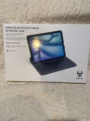 Paul B for iPad Air 10.9  Wireless Bluetooth Tablet Keyboard Case