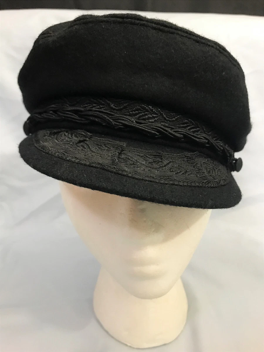 Black Greek Fisherman's Cap Hat Style Wool Made in Greece -Fishing