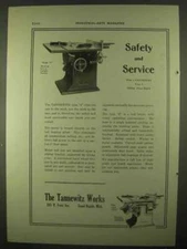 1922 Tannewitz Type J Arbor Bench Saw Ad - Safety