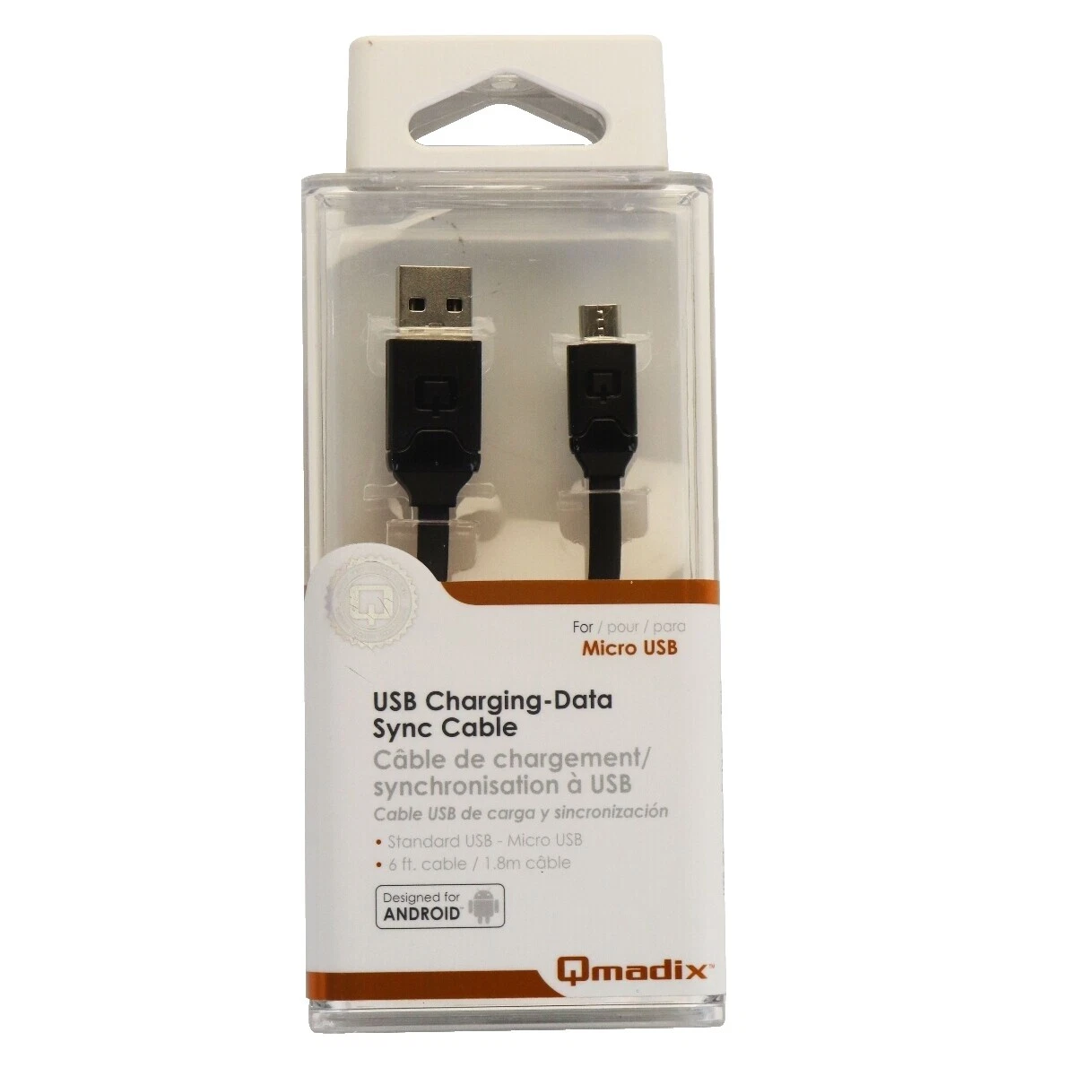 Black Cell Phone Micro-USBs for Alcatel Fire C 3G