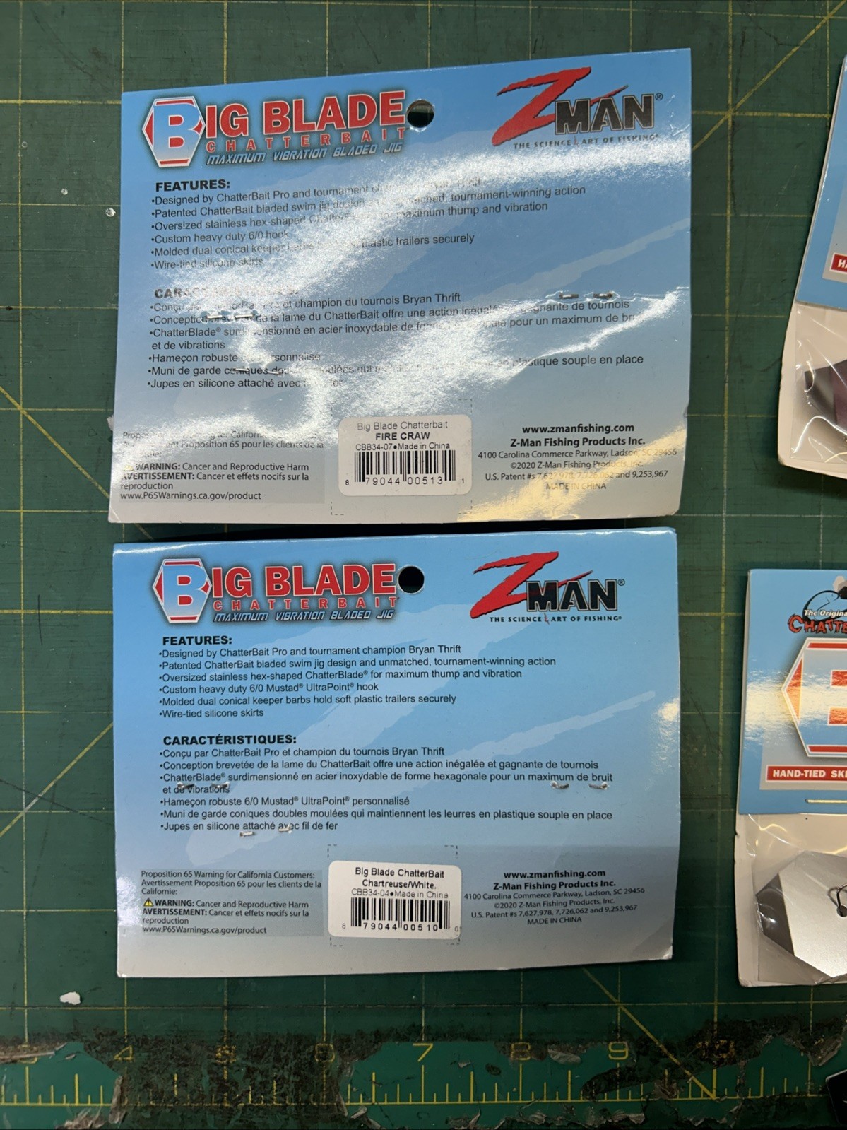 4x Z-Man Big Blade 1/2 & 3/4 oz Chatterbait Fishing Lure Lot of 4 - Image 4