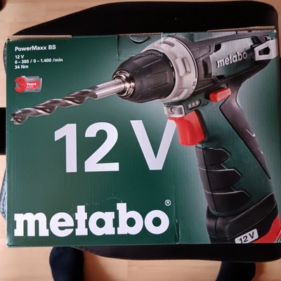 Metabo PowerMaxx BS 12 Akku-Bohrschrauber 12V Original Verpackt Neu mit Akku