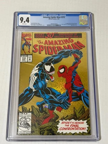 Amazing Spider-Man # 375 (3/93) CGC Graded Comic Book 9.4 NM WP Holo-grafx cover