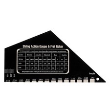 Guitar String Action Gauge Ruler Fret Rocker Tool Black