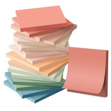 Image of 16 Pack 3x3 Vintage Sticky Notes, Recyclable & Residue-Free, 880 Sheets
