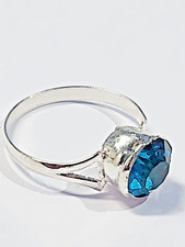 RINGS Platinum FILLED/Created Diamond/Garnet/Sapphire/Ruby/Amethyst/Quartz/UK/S