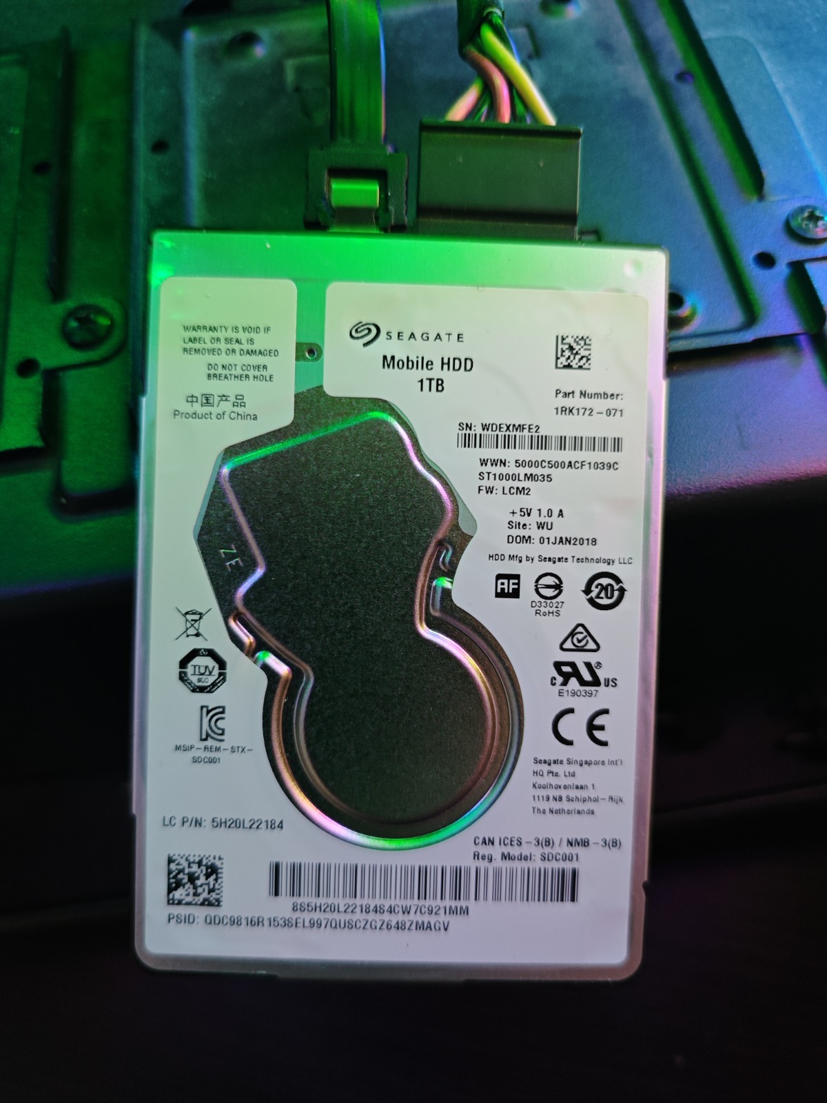 Seagate Mobile HDD 1TB 2,5" SATA/600 5400RPM 128MB Cache ST1000LM035
