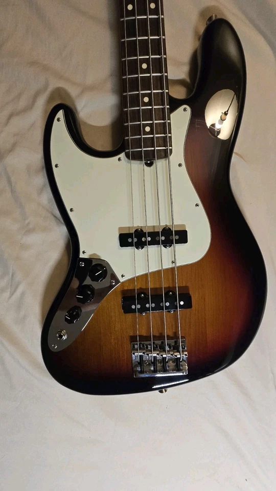 Fender American Professional Left-Handed Jazz Bass 3-Color Sunburst w/ Case - Image 4 of 4