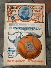 1923 Washington Nationals at Chicago White Sox Program Walter Johnson Baseball