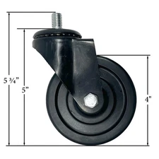Griddle Non-Locking Caster Assembly (4" Wheel)