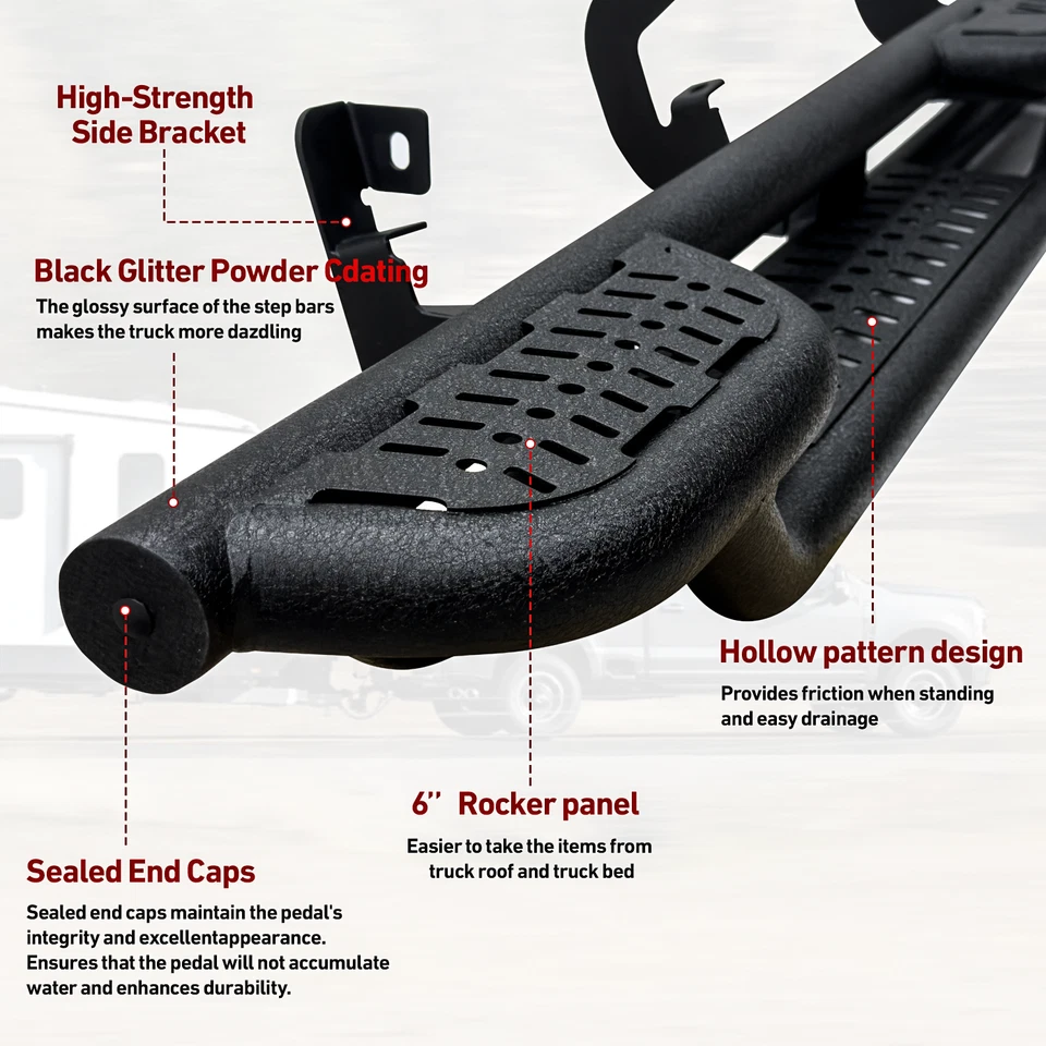 Vijay Fit 2007-2018 Chevy Silverado 2500HD/3500HD Running Boards & Nerf Bars Foto 4 de 4