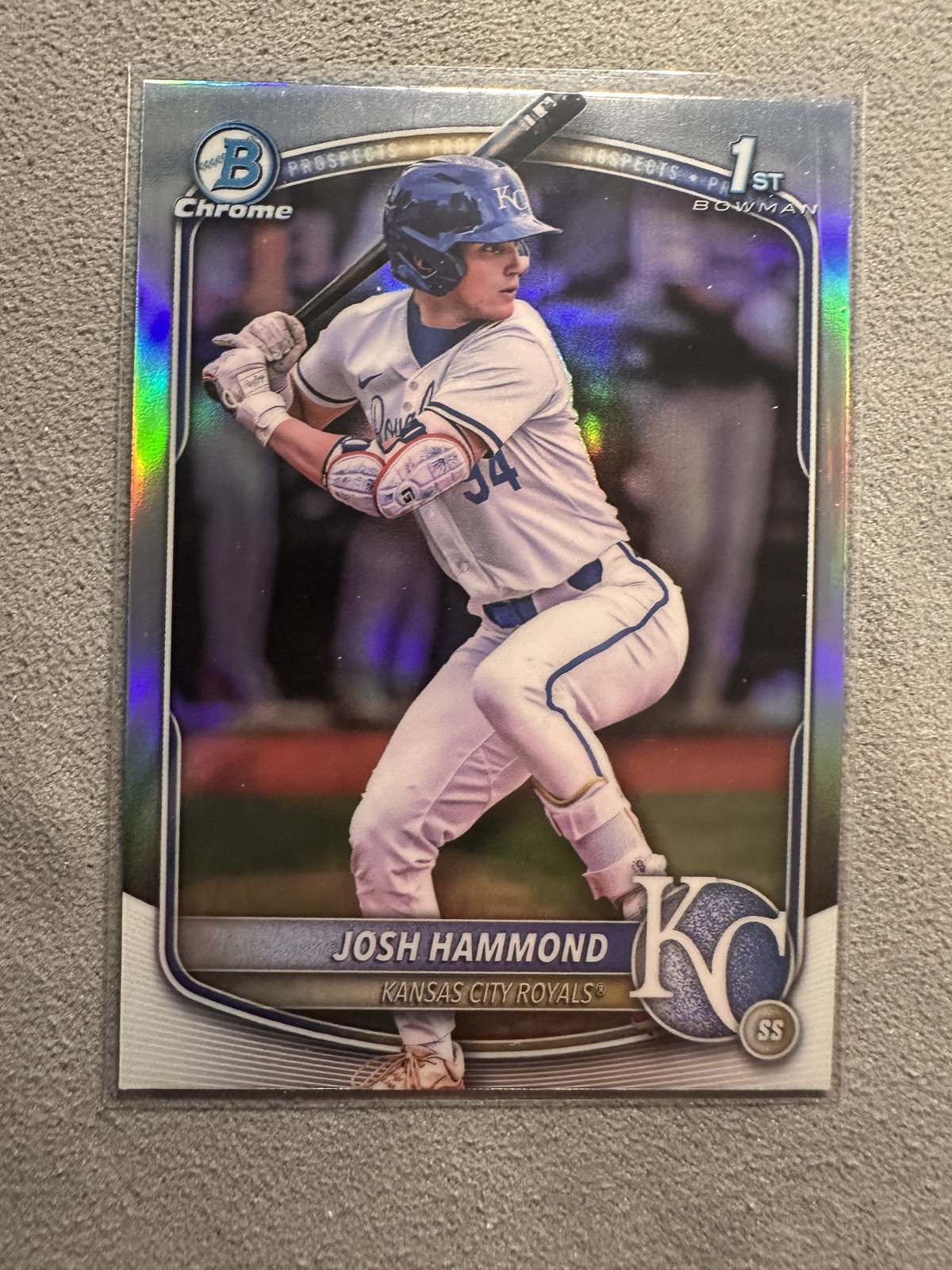 Josh Hammond 2025 Bowman Draft #BDC-185 Kansas City Royals 1st Chrome Refractor