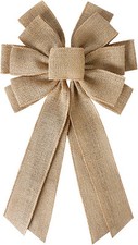 Burlap Bow Natural Wreath Large Rustic Jute Bows Large,