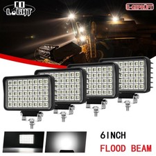 12/24V 4X Bright Square 60W LED Work Lamp Flood Light Tractor Recovery Truck Van