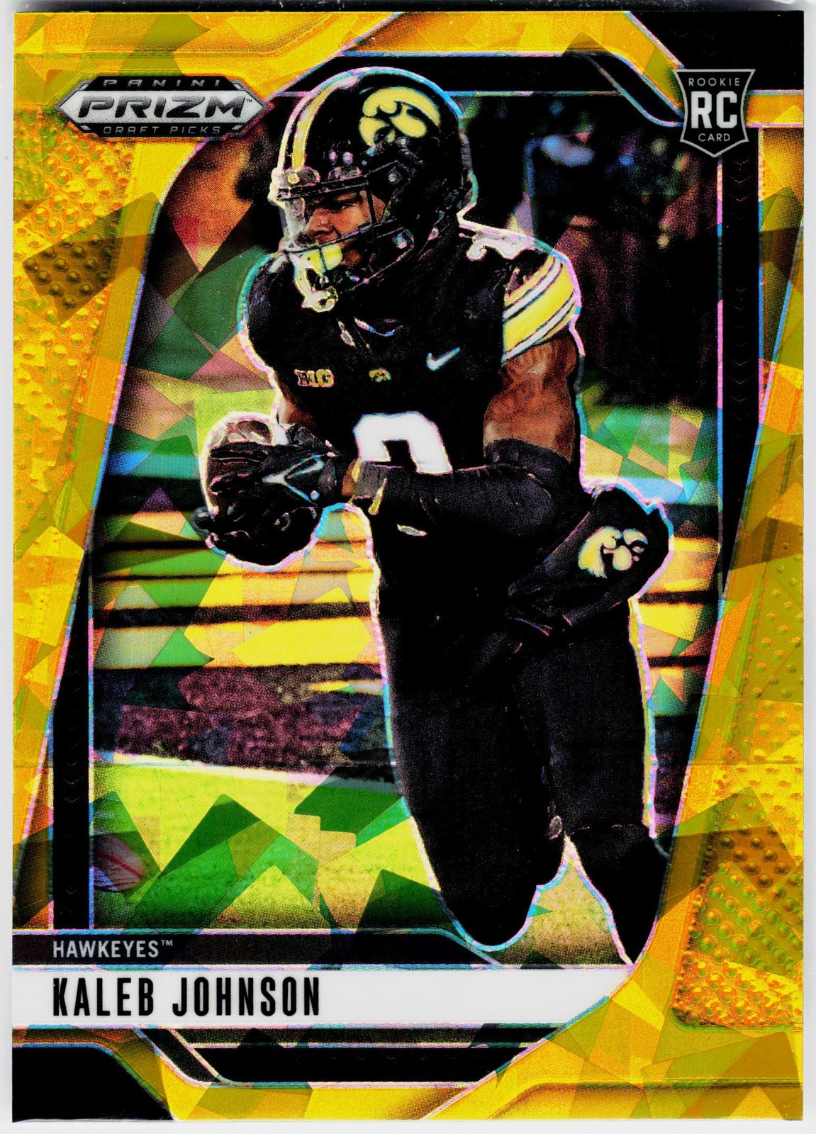 2025 Panini Prizm Draft Picks #38 Kaleb Johnson Prizms Gold Ice