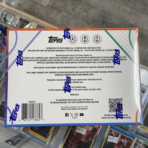 2024-25 Topps Finest UEFA Club Competitions Soccer Hobby Box Sealed (TF3) - Picture 2 of 2