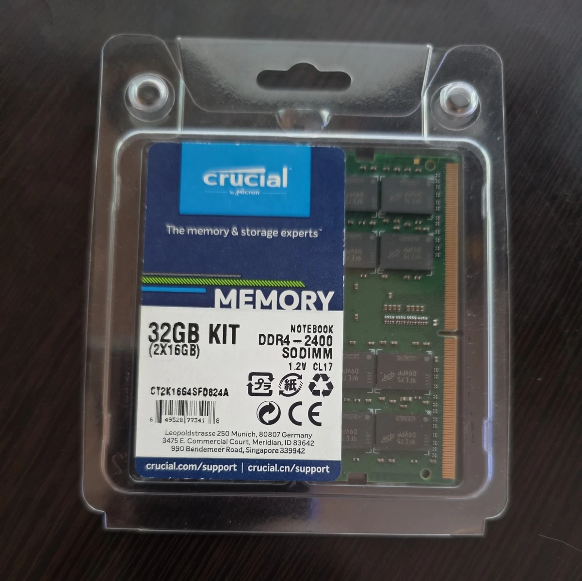 Crucial Computer Memory (RAM) 32GB Total Capacity for sale | eBay