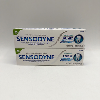 Sensodyne Repair and Protect Sensitive Toothpaste Extra Fresh 3.4 Oz 2 Pack