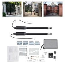 New Automatic Arm Dual Swing Gate Opener Heavy Duty Kit Electric Remote Control