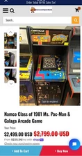 Ms. Pac-Man Galaga Class of 1981 Arcade Video Game PCB by Namco - Tested/Working