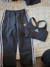 ADIDAS YOUTH LOT. YM. SWEATPANTS AND SIZE SMALL SPORTS BRA. BOTH EUC Girls