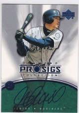 ICHIRO SUZUKI AUTO SIGS Upper Deck Diamond Collection Baseball Card MARINERS HOF