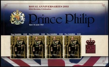 Gambia 2011 - Prince Philip - Sheet of 4 IMPERF Stamps - Scott #3391 - MNH
