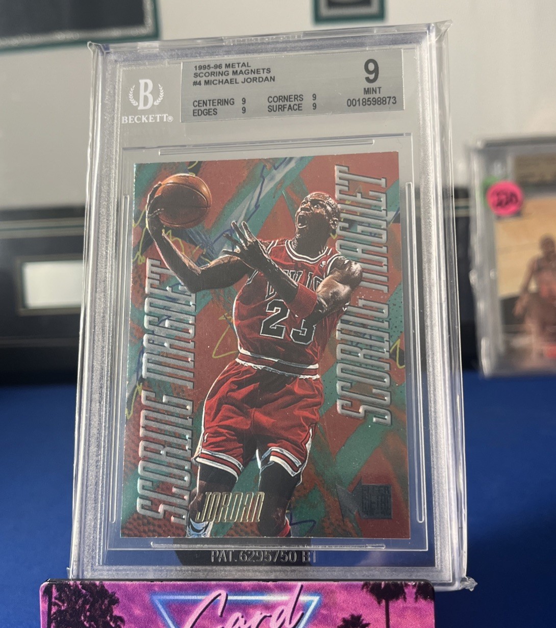 1995-96 Fleer Metal Michael Jordan #4 Scoring Magnet BGS 9
