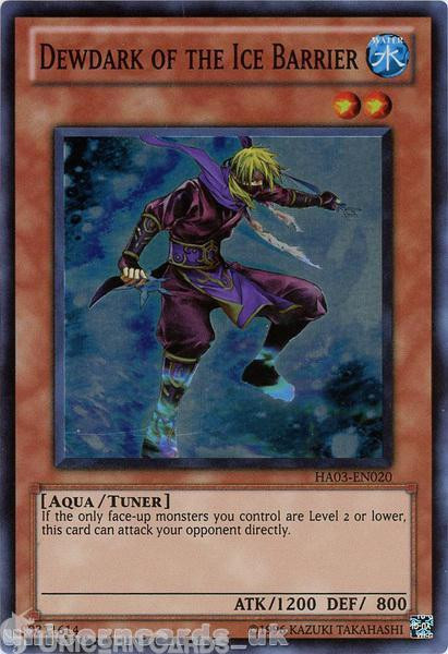 HA03-EN020 Dewdark of the Ice Barrier Super Rare UNL Edition Mint YuGiOh Card