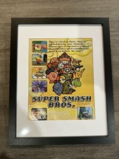 Framed 14 X11 Nintendo Advertisement Ad Gameb...