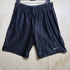 Nike Basketball Shorts Men  s Medium Black Mesh Swoosh Athletic Gym