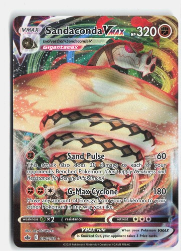 Sandaconda VMAX 090/198 Holo Ultra Rare Chilling Reign Pokemon Near Mint