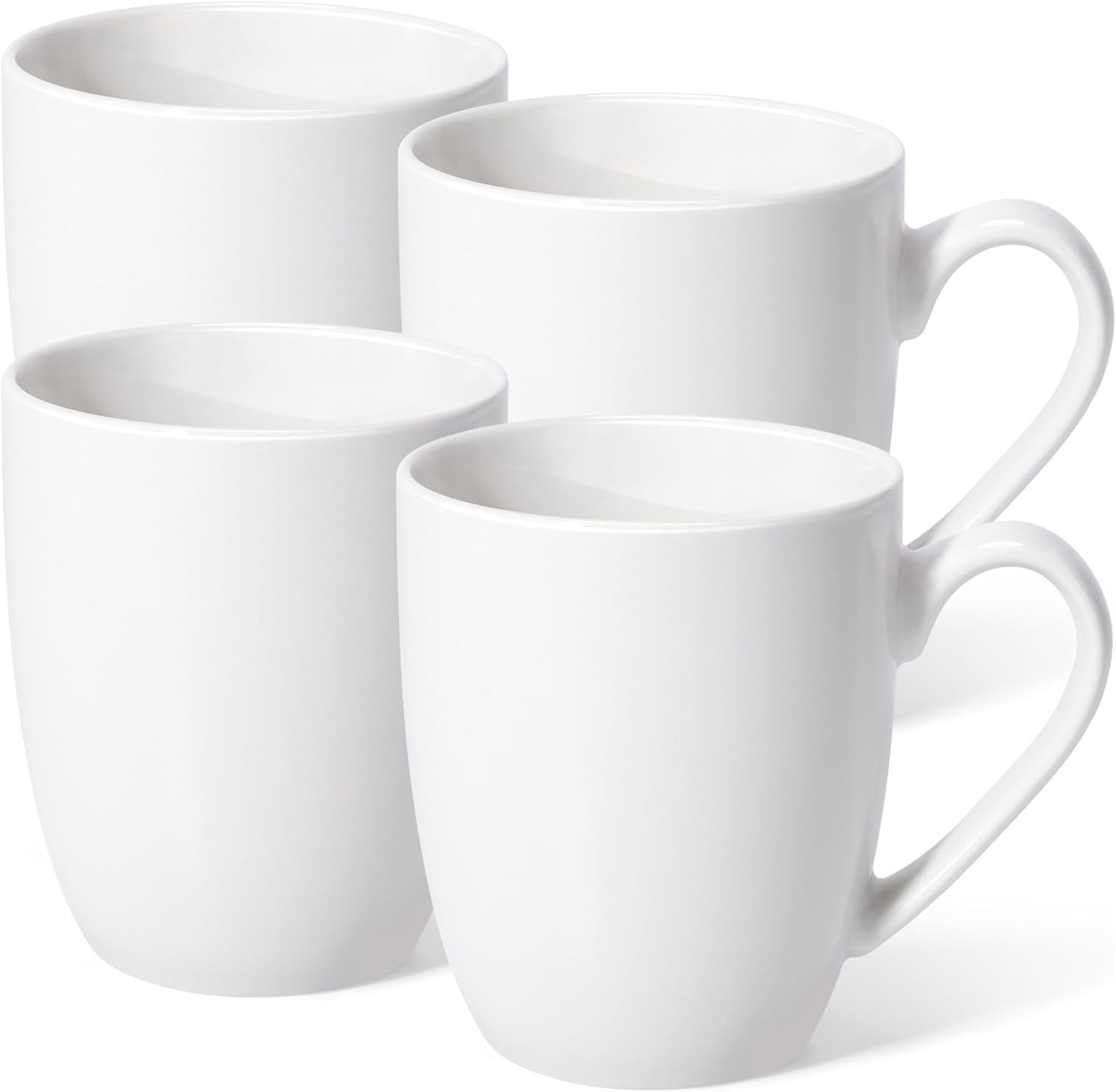 16 oz Large Coffee Mugs Set of 4 Ceramic Coffee Mug White Coffee Cups Tea Cups