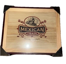 Mexican Train Dominoes – Front Porch Classics – Wood Storage Box Factory Sealed