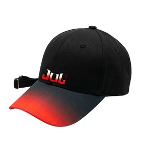 Casquette inspiré "JUL" 100% Coton – Noir & Visière Dégradé Rouge – Adulte et En