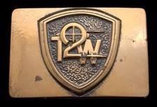 PF20112 VINTAGE 1981 **T2W** TIPPMAN PAINTBALL GUN STOCK SOLID BRASS BUCKLE