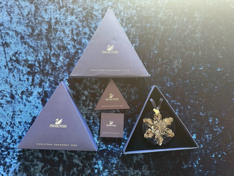 SWAROVSKI Annual Edition Crystal Snowflake Christmas Ornament 2008 Original Box