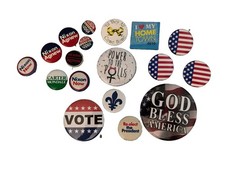 18 Political Pins Buttons America USA Vote Pinback