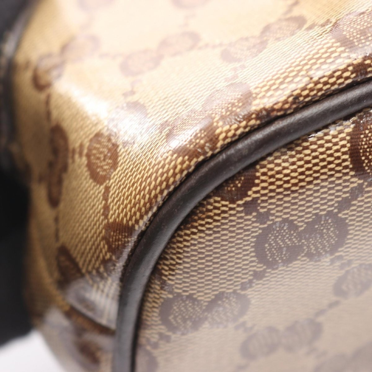 GUCCI GG Crystal  PVC Coated Canvas Hand Bag Canvas Leather 323906 thumbnail 7